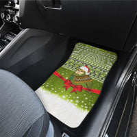 New Zealand Kakapo Christmas Car Mats Maori Inspired Knitted Patterns LT9 - Polynesian Pride