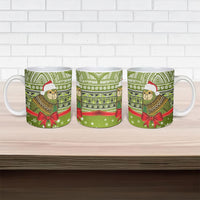 New Zealand Kakapo Christmas Ceramic Mug Maori Inspired Knitted Patterns LT9 - Polynesian Pride