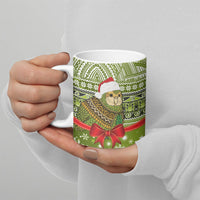 New Zealand Kakapo Christmas Ceramic Mug Maori Inspired Knitted Patterns LT9 - Polynesian Pride