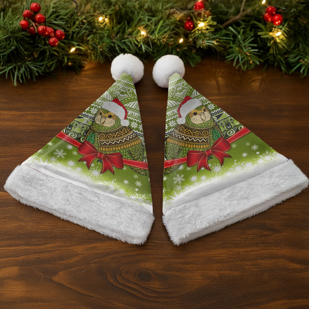 New Zealand Kakapo Christmas Santa Hat Maori Inspired Knitted Patterns LT9 - Polynesian Pride