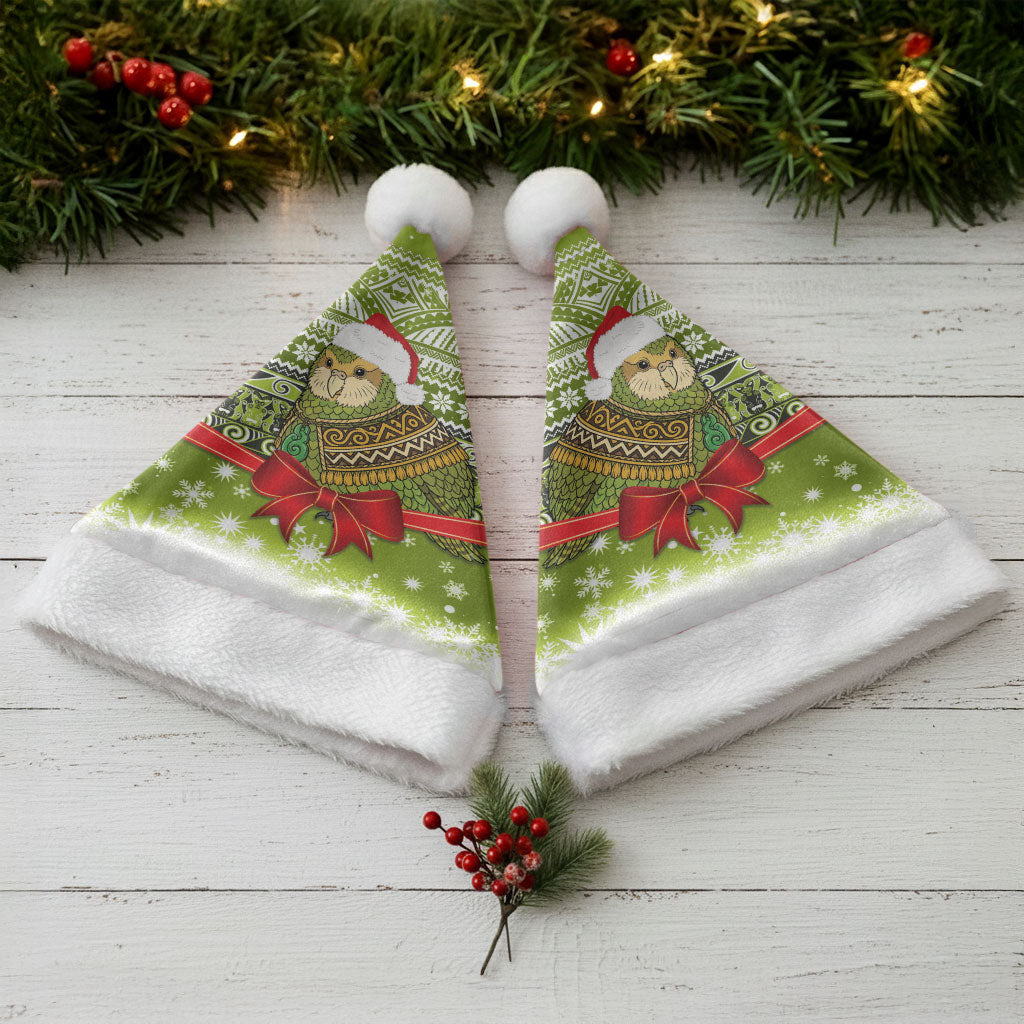 New Zealand Kakapo Christmas Santa Hat Maori Inspired Knitted Patterns LT9 - Polynesian Pride