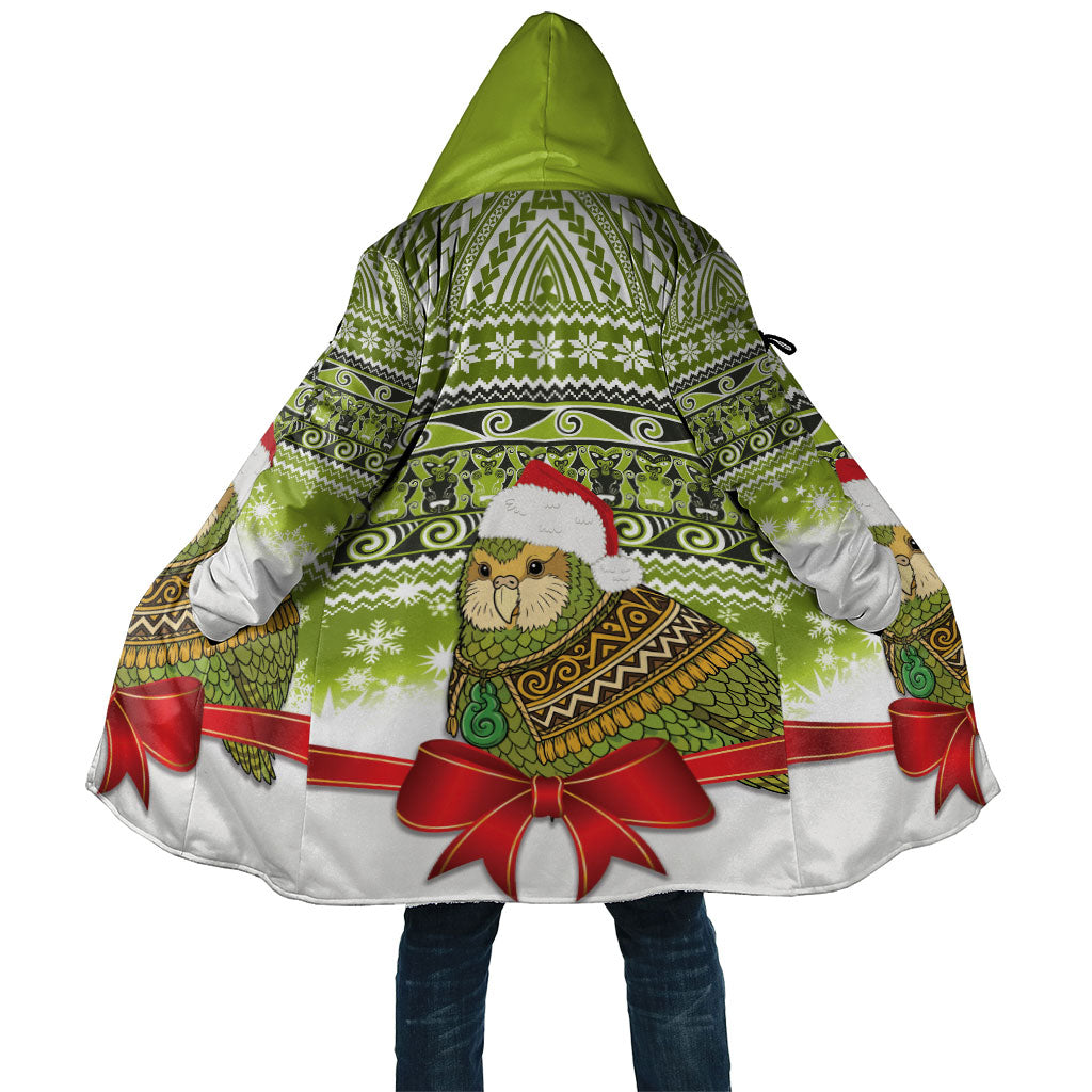 New Zealand Kakapo Christmas Cloak Maori Inspired Knitted Patterns LT9 Unisex Green - Polynesian Pride