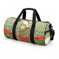 New Zealand Kakapo Christmas Duffle Bag Maori Inspired Knitted Patterns LT9 - Polynesian Pride