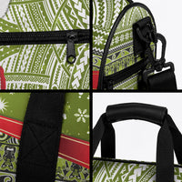 New Zealand Kakapo Christmas Duffle Bag Maori Inspired Knitted Patterns LT9 - Polynesian Pride
