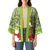New Zealand Kakapo Christmas Kimono Maori Inspired Knitted Patterns LT9 - Polynesian Pride