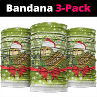 New Zealand Kakapo Christmas Neck Gaiter Maori Inspired Knitted Patterns LT9 package One Size: 25*50cm Green - Polynesian Pride