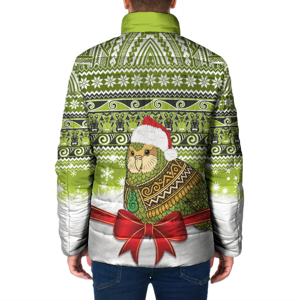 New Zealand Kakapo Christmas Padded Jacket Maori Inspired Knitted Patterns LT9 - Polynesian Pride