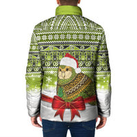 New Zealand Kakapo Christmas Padded Jacket Maori Inspired Knitted Patterns LT9 - Polynesian Pride