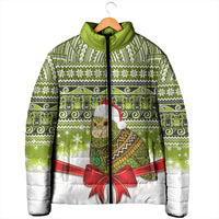 New Zealand Kakapo Christmas Padded Jacket Maori Inspired Knitted Patterns LT9 - Polynesian Pride