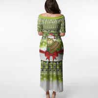 New Zealand Kakapo Christmas Puletasi Maori Inspired Knitted Patterns LT9 - Polynesian Pride