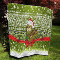 New Zealand Kakapo Christmas Quilt Maori Inspired Knitted Patterns LT9 - Polynesian Pride