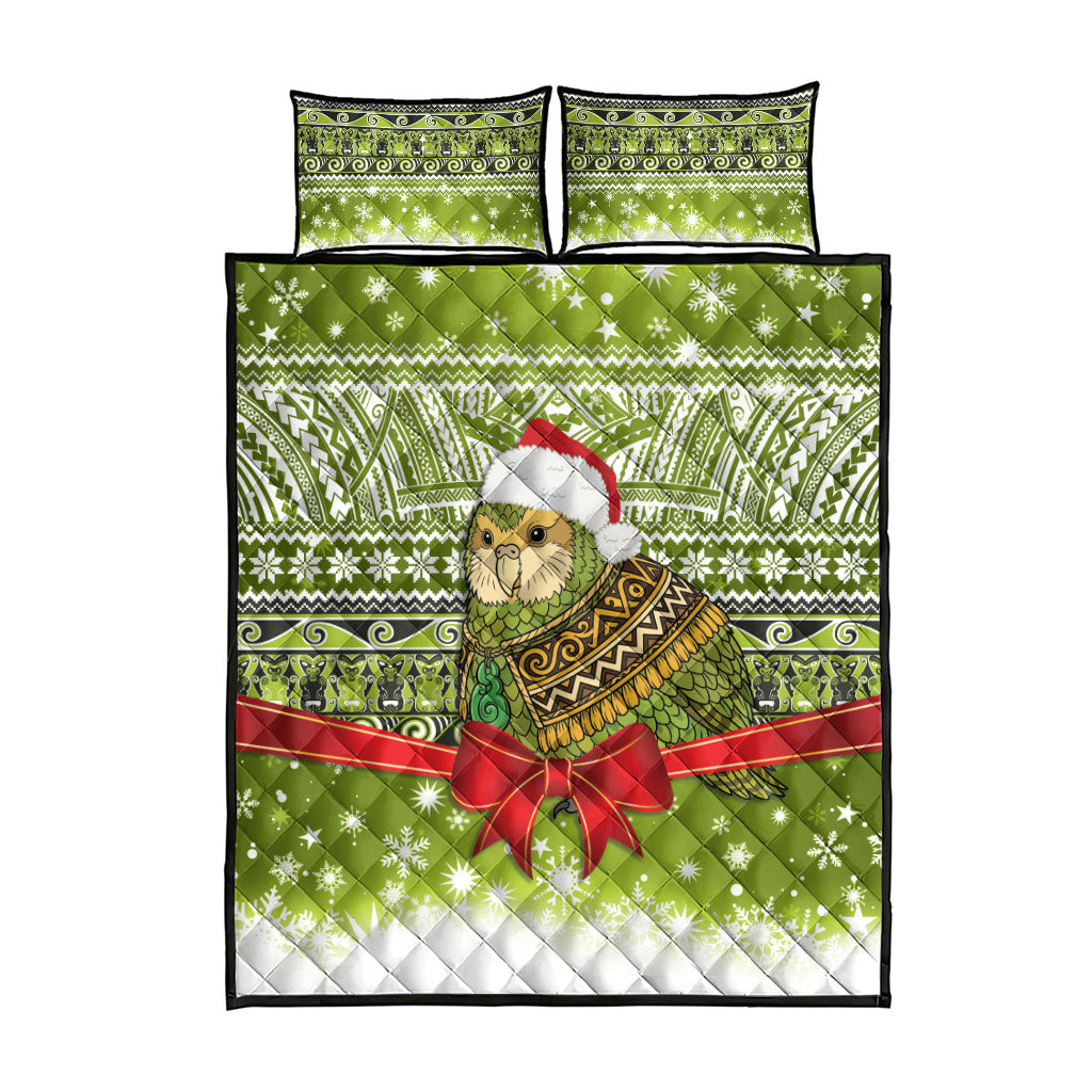New Zealand Kakapo Christmas Quilt Bed Set Maori Inspired Knitted Patterns LT9 - Polynesian Pride