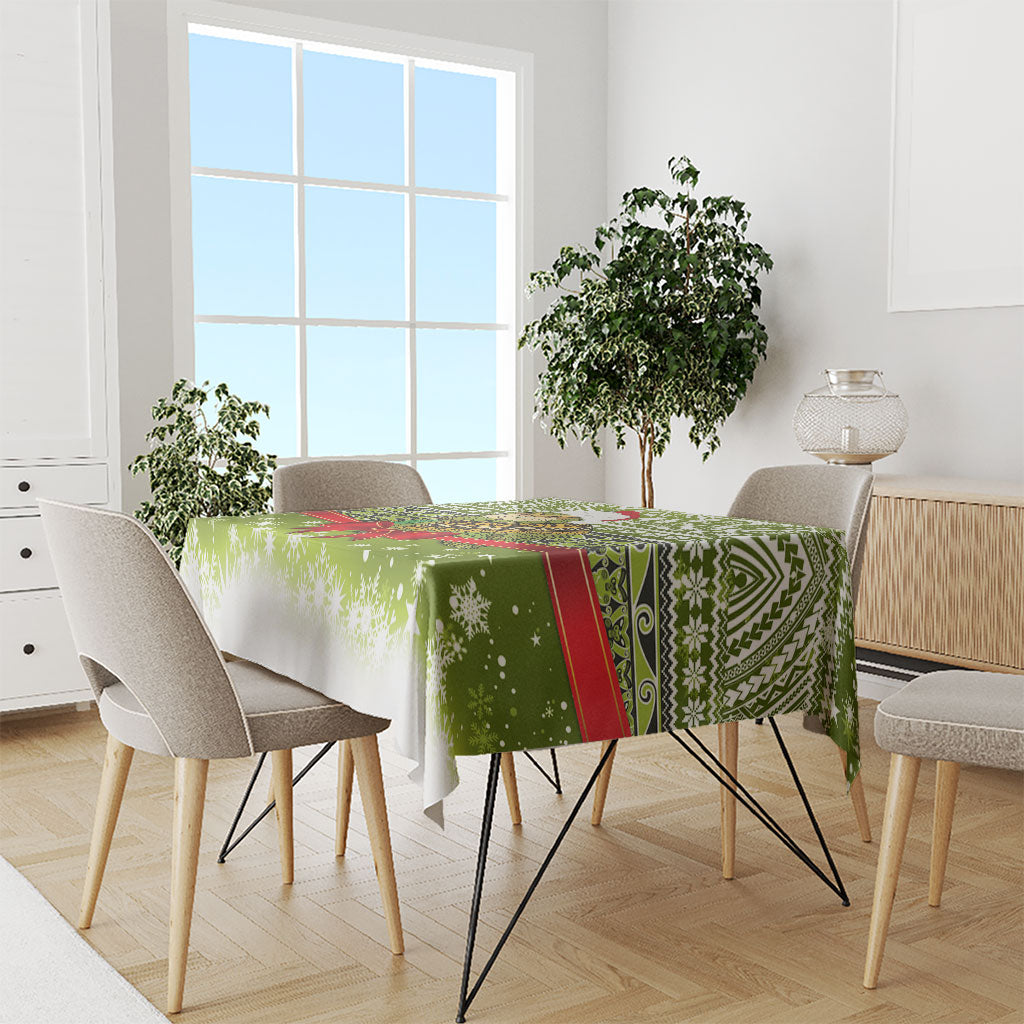 New Zealand Kakapo Christmas Tablecloth Maori Inspired Knitted Patterns LT9 - Polynesian Pride