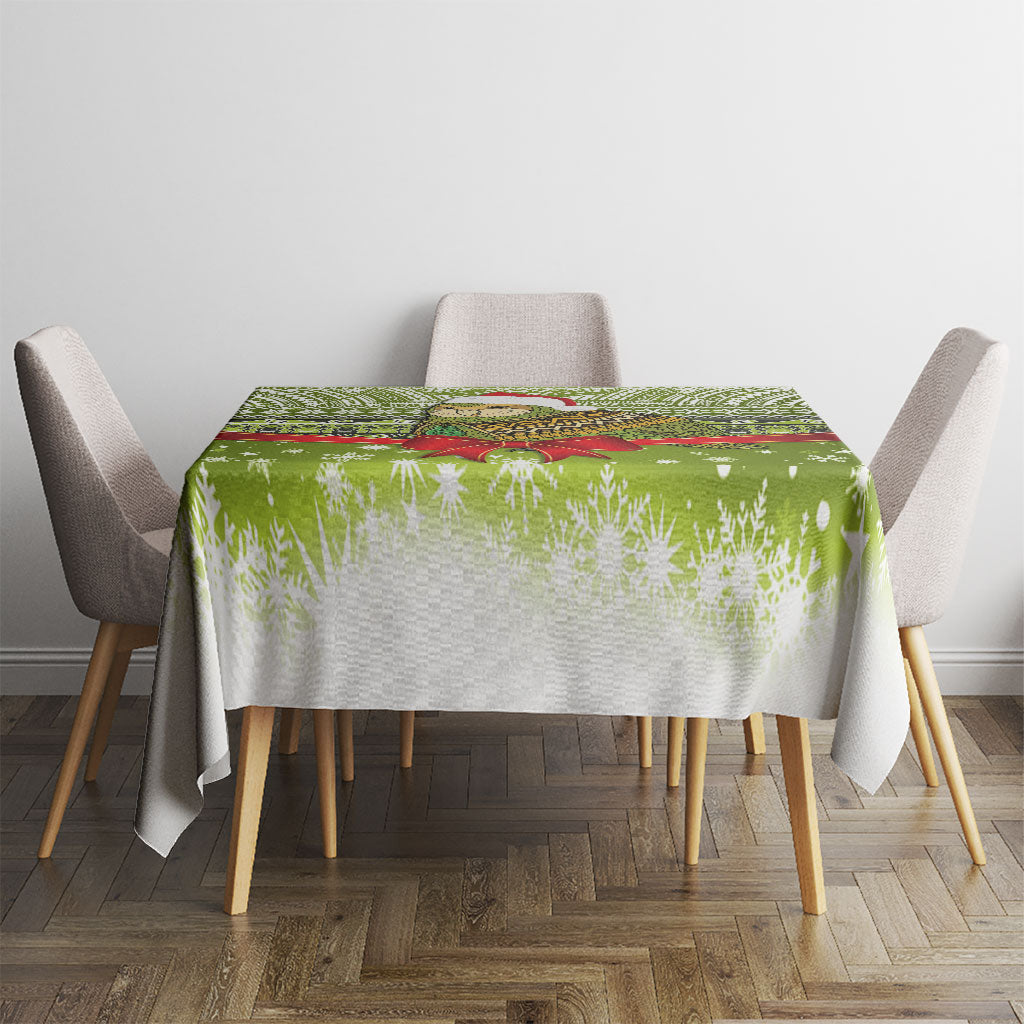 New Zealand Kakapo Christmas Tablecloth Maori Inspired Knitted Patterns LT9 - Polynesian Pride