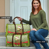 New Zealand Kakapo Christmas Travel Bag Maori Inspired Knitted Patterns LT9 - Polynesian Pride