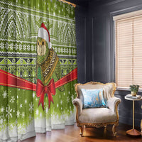 New Zealand Kakapo Christmas Window Curtain Maori Inspired Knitted Patterns LT9 - Polynesian Pride