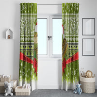 New Zealand Kakapo Christmas Window Curtain Maori Inspired Knitted Patterns LT9 - Polynesian Pride
