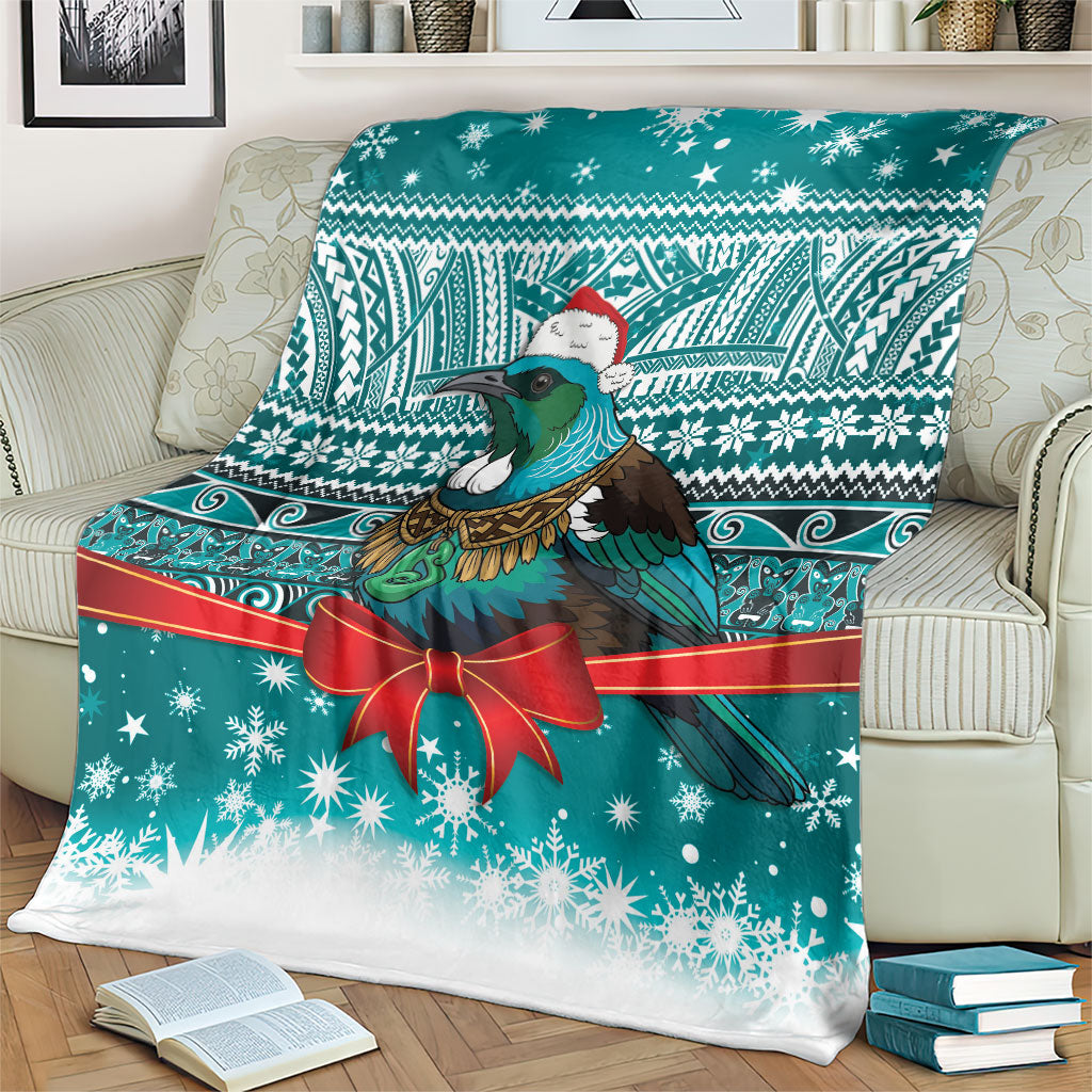 New Zealand Tui Bird Christmas Blanket Maori Inspired Knitted Patterns LT9 - Polynesian Pride