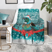 New Zealand Tui Bird Christmas Blanket Maori Inspired Knitted Patterns LT9 - Polynesian Pride