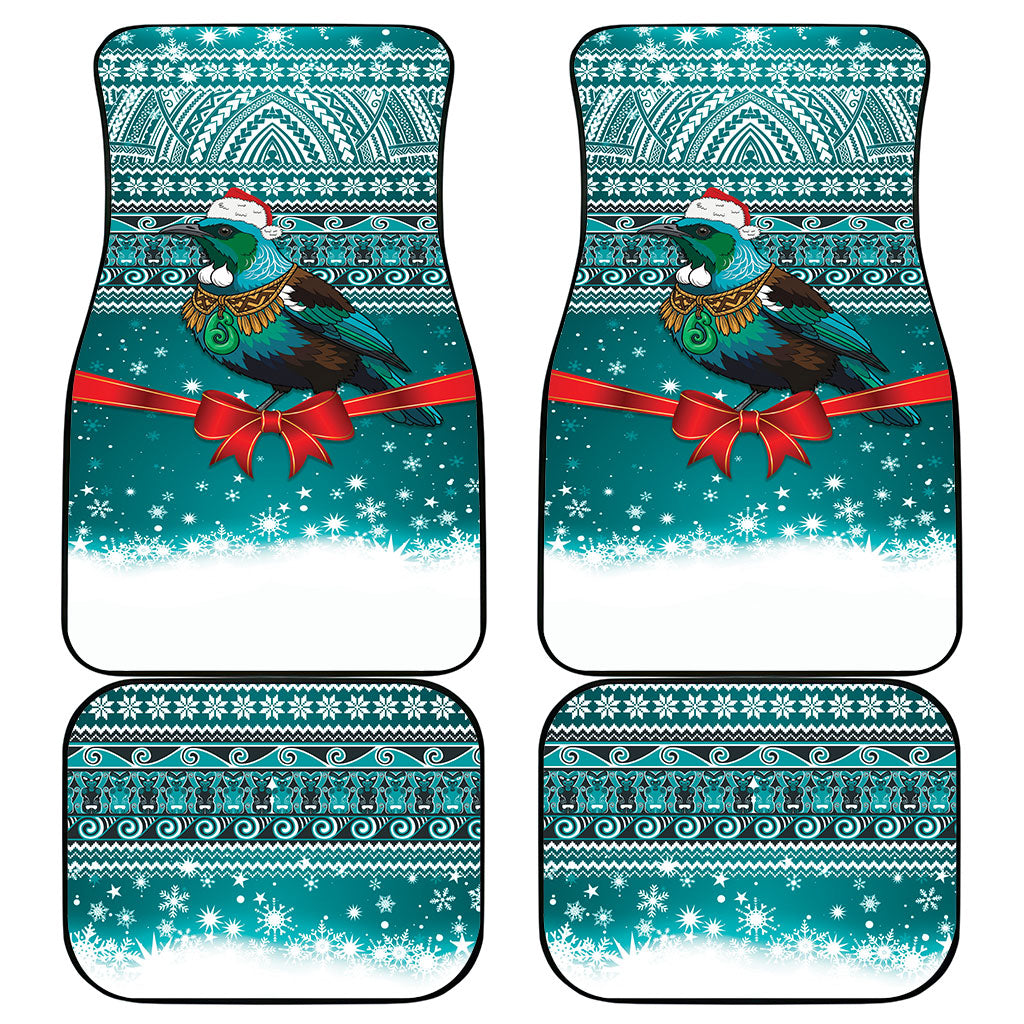New Zealand Tui Bird Christmas Car Mats Maori Inspired Knitted Patterns LT9 - Polynesian Pride