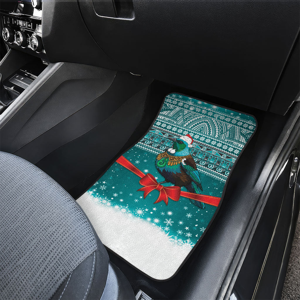 New Zealand Tui Bird Christmas Car Mats Maori Inspired Knitted Patterns LT9 - Polynesian Pride