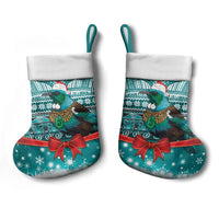 New Zealand Tui Bird Christmas Stocking Maori Inspired Knitted Patterns LT9 - Polynesian Pride