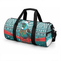 New Zealand Tui Bird Christmas Duffle Bag Maori Inspired Knitted Patterns LT9 - Polynesian Pride