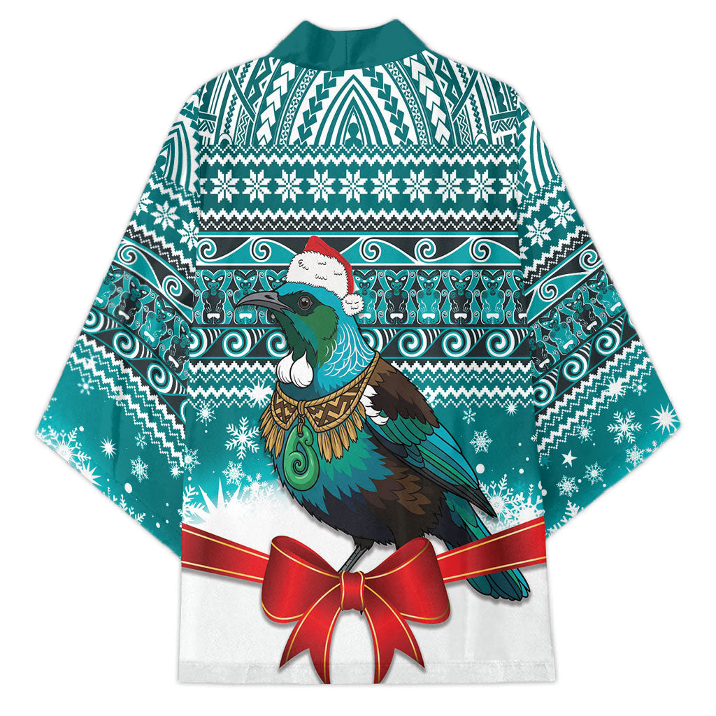 New Zealand Tui Bird Christmas Kimono Maori Inspired Knitted Patterns LT9 - Polynesian Pride