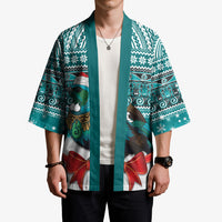 New Zealand Tui Bird Christmas Kimono Maori Inspired Knitted Patterns LT9 - Polynesian Pride