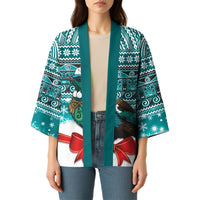 New Zealand Tui Bird Christmas Kimono Maori Inspired Knitted Patterns LT9 - Polynesian Pride