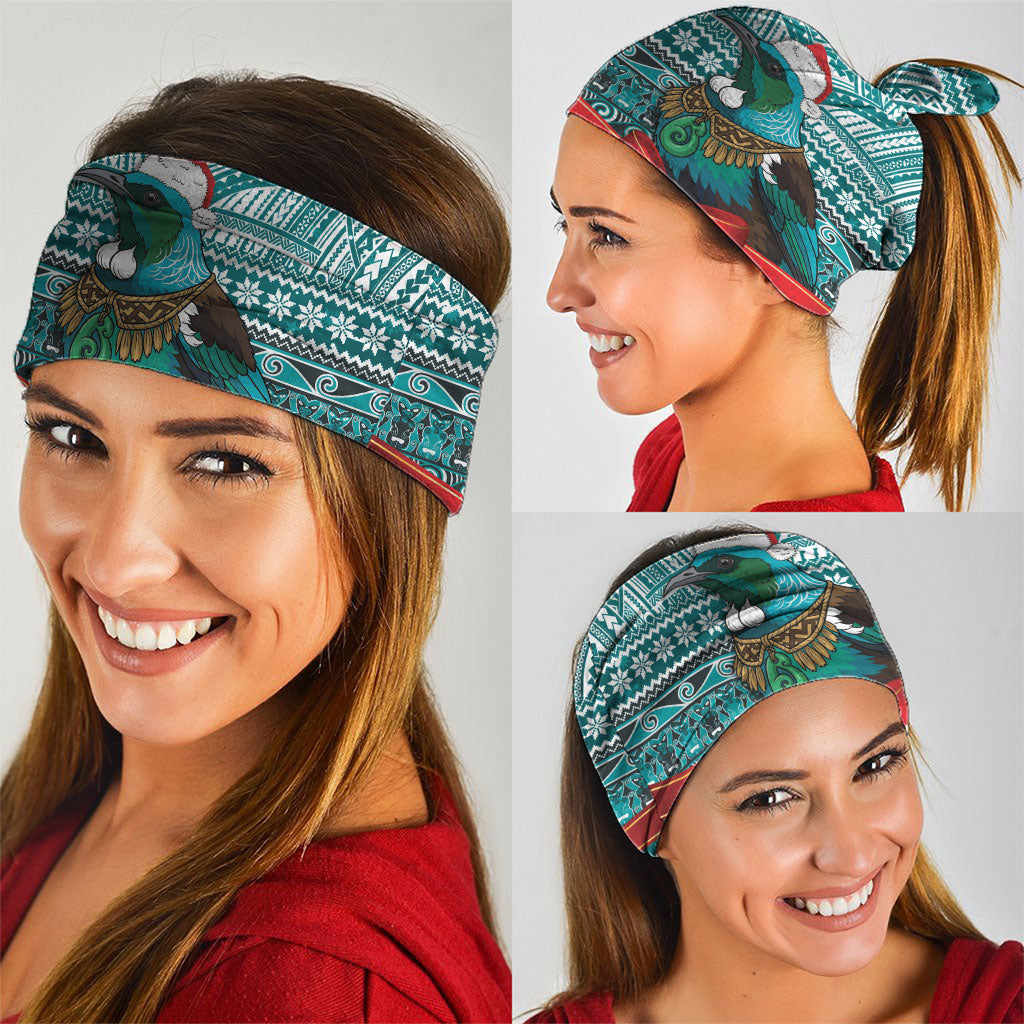 New Zealand Tui Bird Christmas Neck Gaiter Maori Inspired Knitted Patterns LT9 - Polynesian Pride