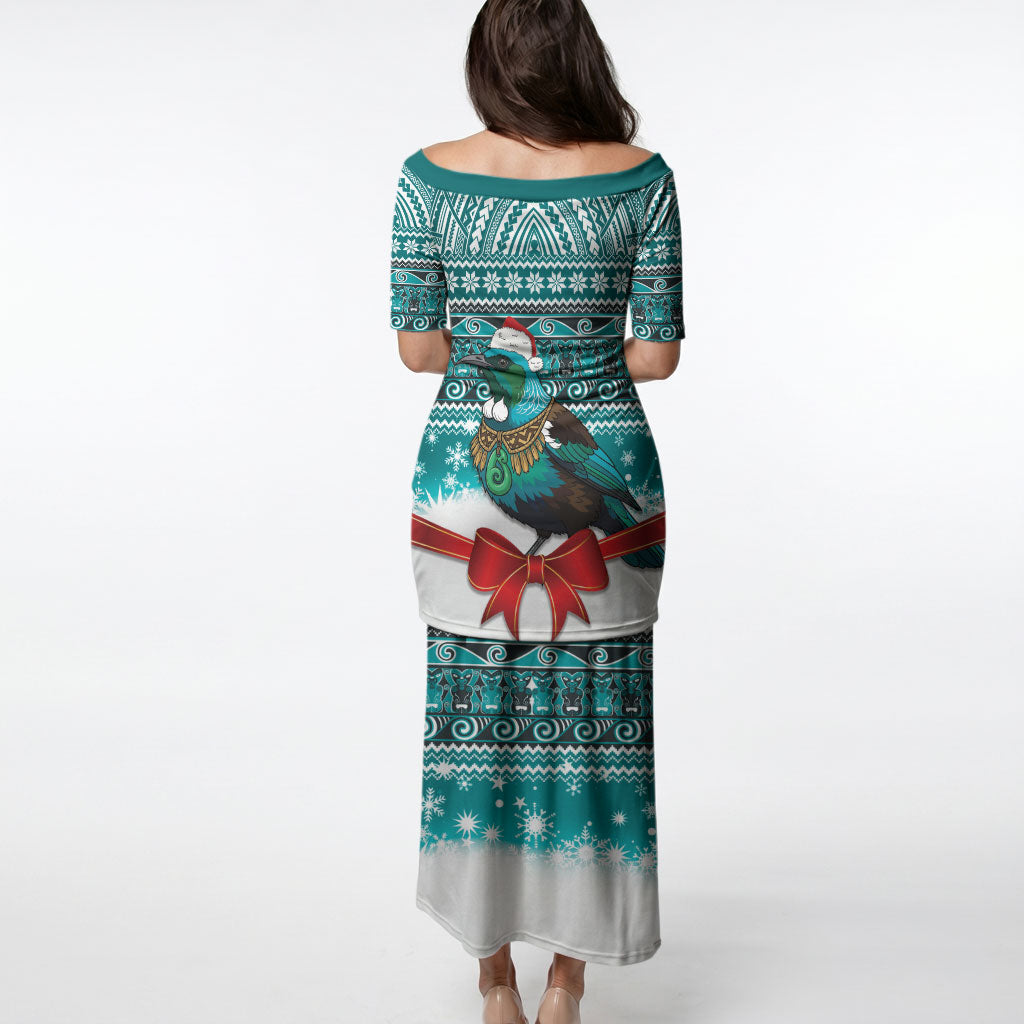 New Zealand Tui Bird Christmas Puletasi Maori Inspired Knitted Patterns LT9 - Polynesian Pride