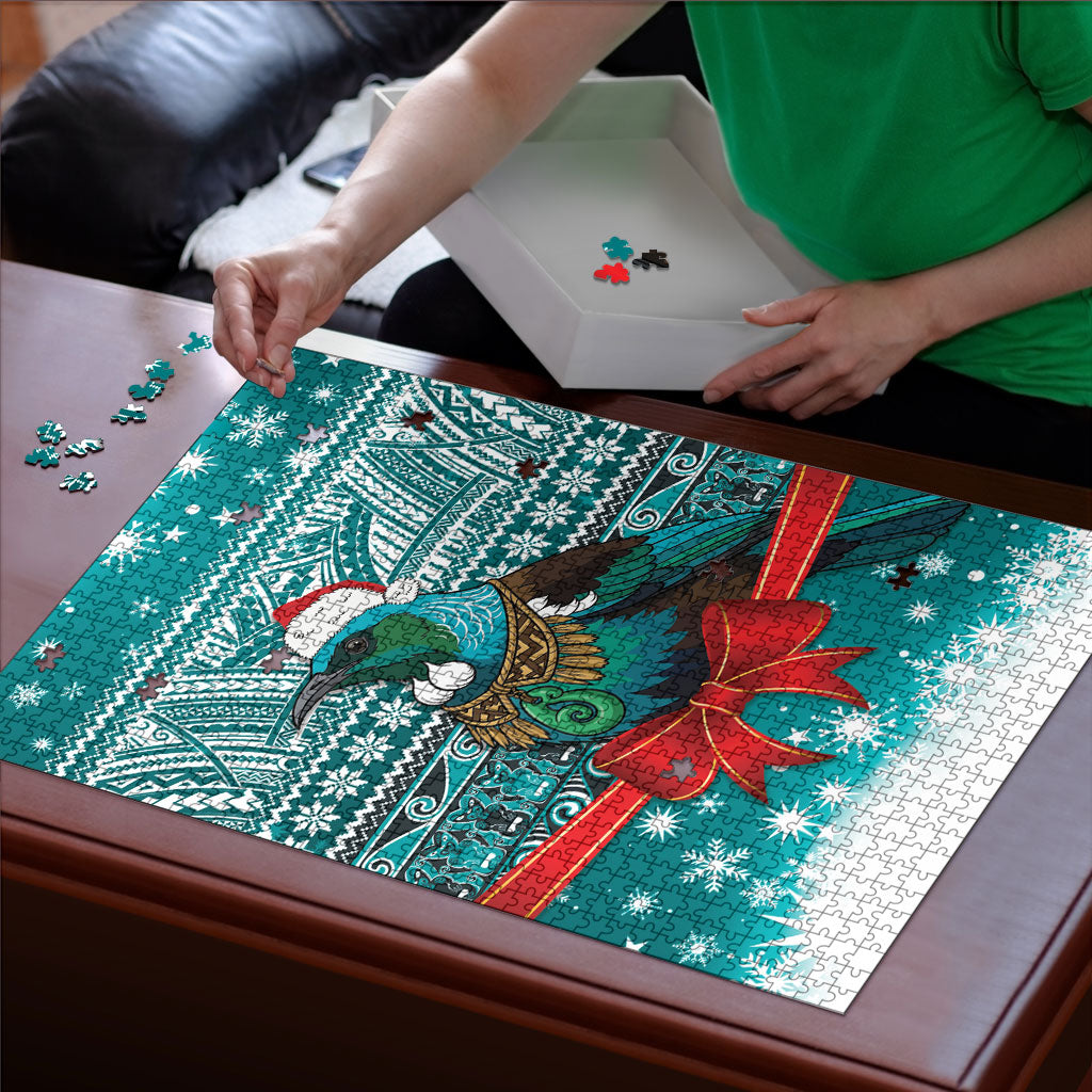 New Zealand Tui Bird Christmas Puzzle Maori Inspired Knitted Patterns LT9 - Polynesian Pride