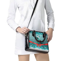 New Zealand Tui Bird Christmas Shoulder Handbag Maori Inspired Knitted Patterns LT9 - Polynesian Pride
