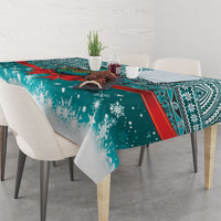 New Zealand Tui Bird Christmas Tablecloth Maori Inspired Knitted Patterns LT9 - Polynesian Pride