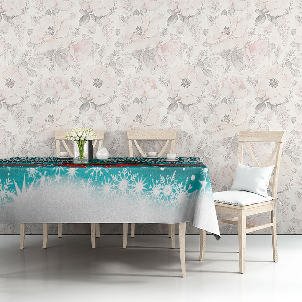 New Zealand Tui Bird Christmas Tablecloth Maori Inspired Knitted Patterns LT9 - Polynesian Pride
