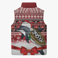 New Zealand Dolphin Terehu Christmas Sleeveless Puffer Jacket Maori Inspired Knitted Patterns LT9 - Polynesian Pride