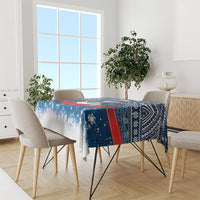 New Zealand Fairy Penguin Korora Christmas Tablecloth Maori Inspired Knitted Patterns LT9 - Polynesian Pride
