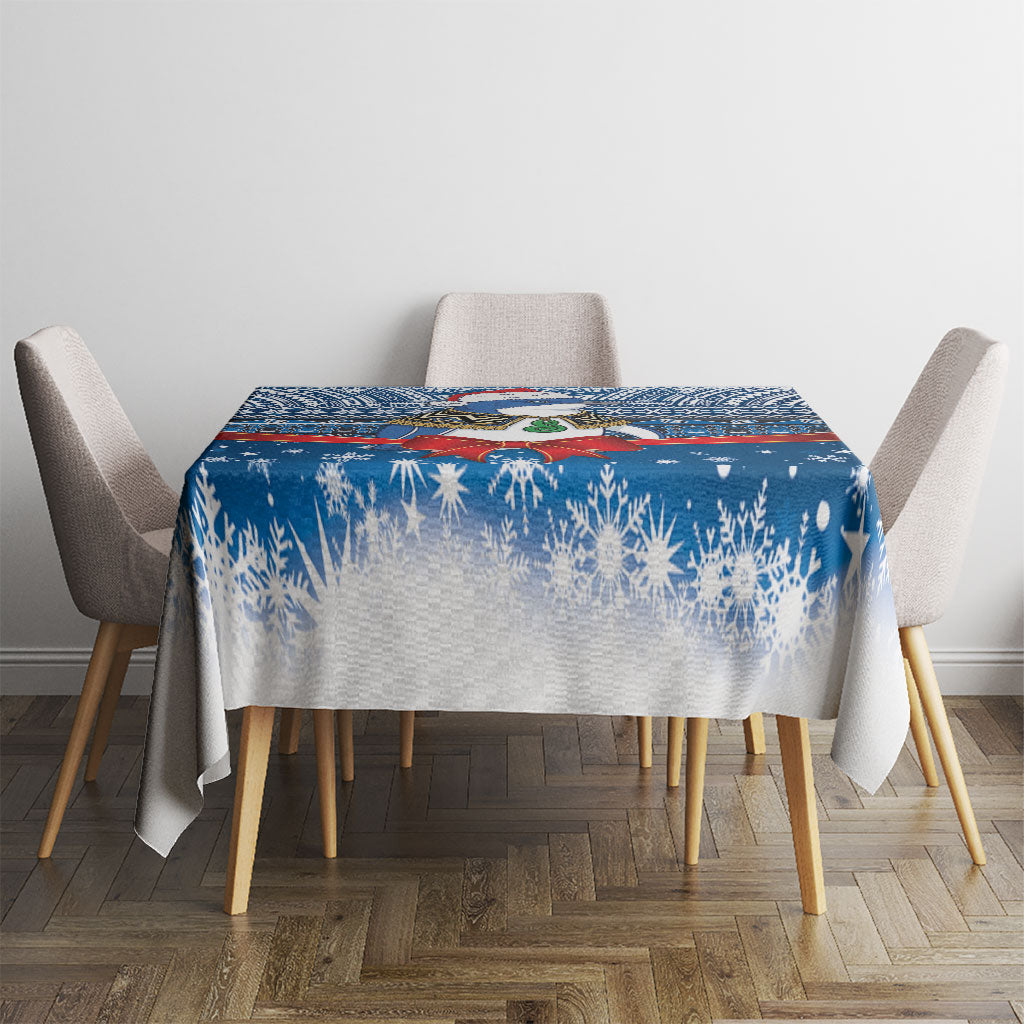 New Zealand Fairy Penguin Korora Christmas Tablecloth Maori Inspired Knitted Patterns LT9 - Polynesian Pride