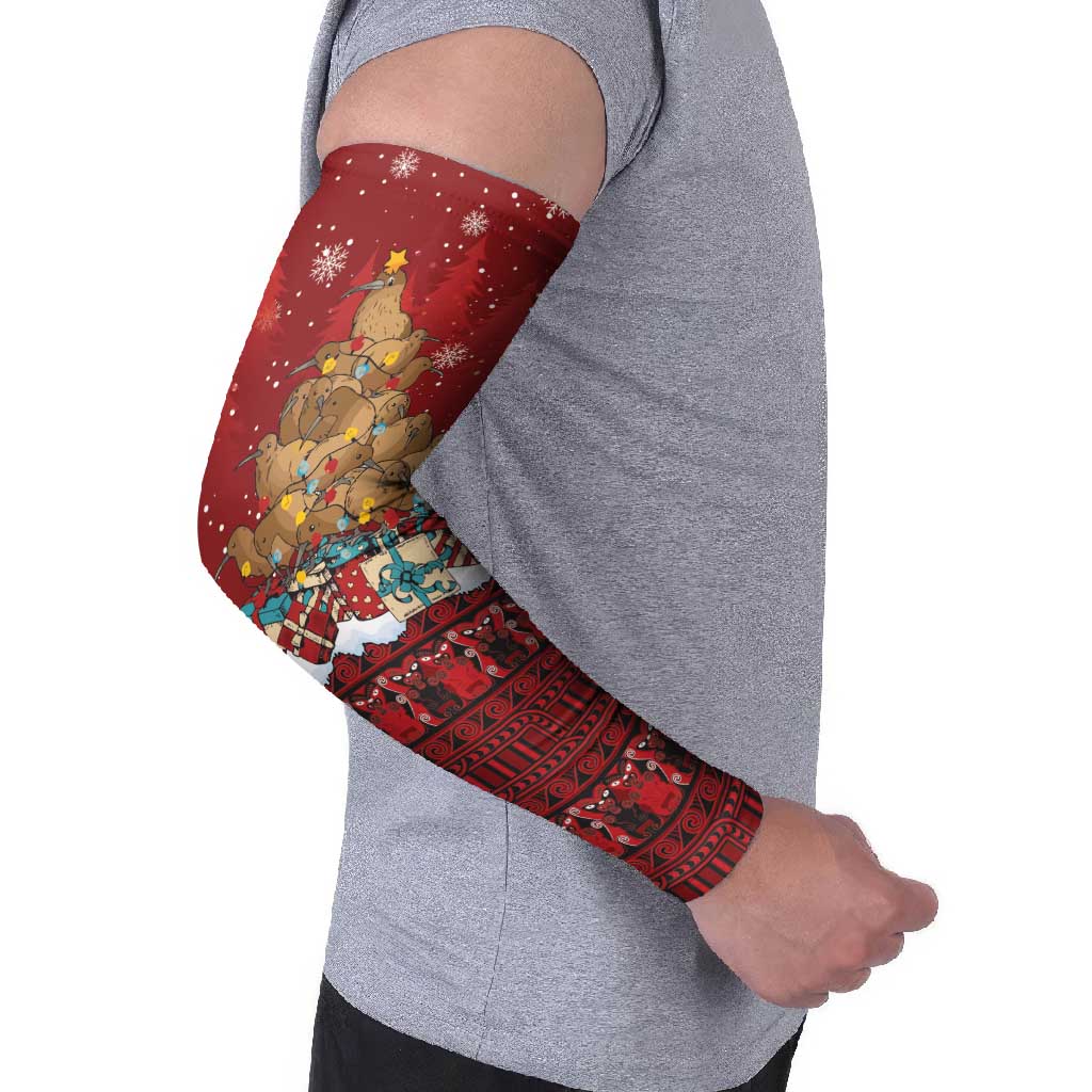 Funny Kiwi Bird Xmas Tree Arm Sleeves New Zealand Tribal Christmas Spirit - Polynesian Pride