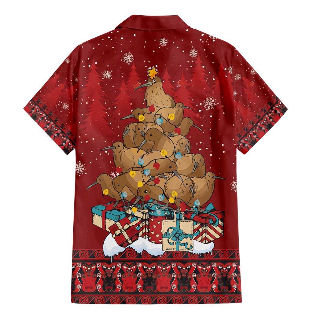 Funny Kiwi Bird Xmas Tree Family Matching Mermaid Dress and Hawaiian Shirt New Zealand Tribal Christmas Spirit - Polynesian Pride