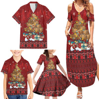 Funny Kiwi Bird Xmas Tree Family Matching Summer Maxi Dress and Hawaiian Shirt New Zealand Tribal Christmas Spirit - Polynesian Pride