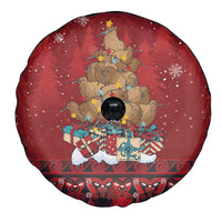 Funny Kiwi Bird Xmas Tree Spare Tire Cover New Zealand Tribal Christmas Spirit - Polynesian Pride