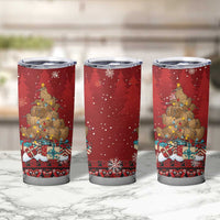Funny Kiwi Bird Xmas Tree Tumbler Cup New Zealand Tribal Christmas Spirit - Polynesian Pride