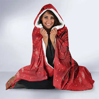 Funny Santa Riding Shark Hooded Blanket Polynesian Tribal Christmas Spirit - Polynesian Pride