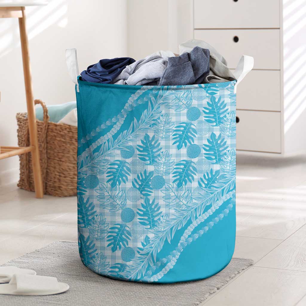 Hawaii Breadfruit Palaka Laundry Basket Polu Maile Lei - Polynesian Pride