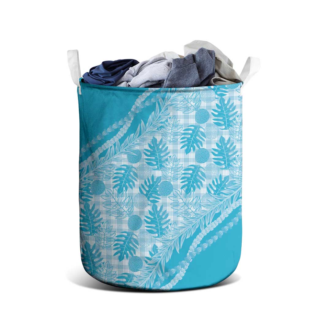 Hawaii Breadfruit Palaka Laundry Basket Polu Maile Lei - Polynesian Pride