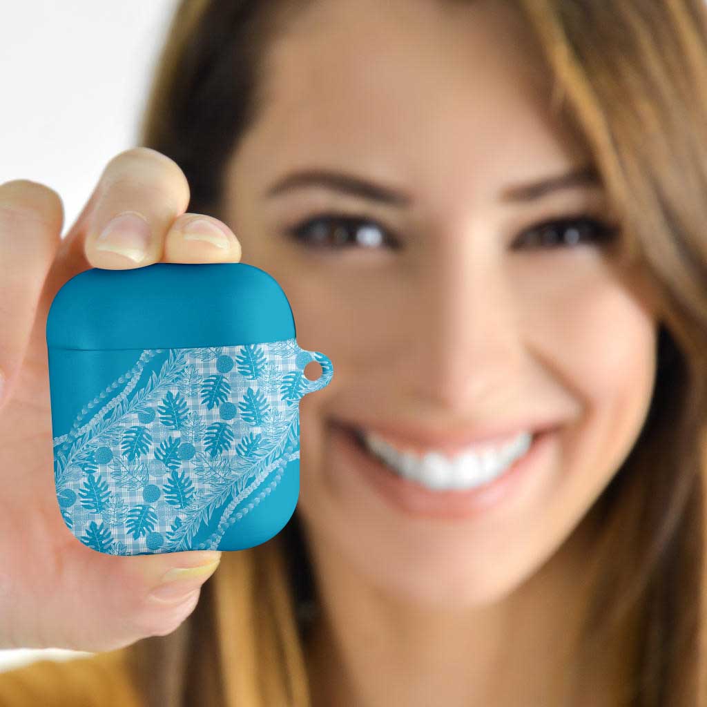 Hawaii Breadfruit Palaka AirPods Case Polu Maile Lei - Polynesian Pride