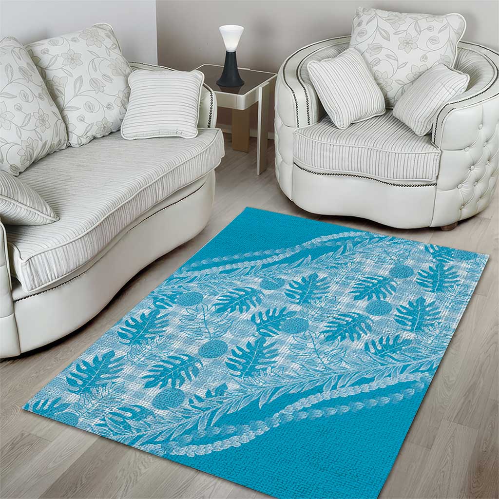Hawaii Breadfruit Palaka Area Rug Polu Maile Lei - Polynesian Pride
