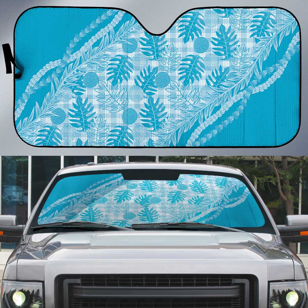 Hawaii Breadfruit Palaka Auto Sun Shade Polu Maile Lei - Polynesian Pride